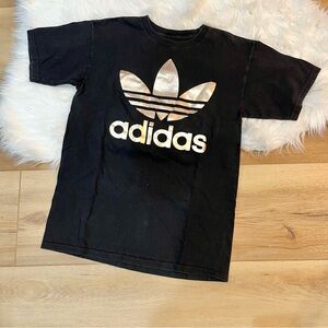 NEW Adidas Black and Gold Logo T-Shirt